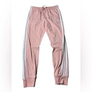 Adidas Pink 3-Stripe Joggers Sweatpants - Women’s Size Small